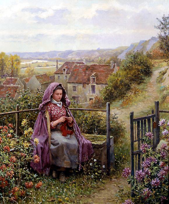 Daniel Ridgeway Knight In the Garden